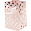 Rico Design Torba prezentowa w kropki - - różowo-złota, 12 x 18 x 10 cm