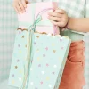 PartyDeco Torebka na prezenty, Gwiazdki - niebieska, 22 x 23 x 8 cm > Torby Papierowe