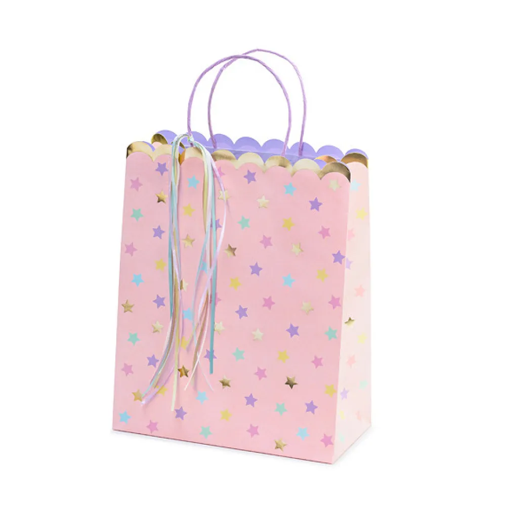 PartyDeco Torebka na prezenty, Gwiazdki - 26 x 32 x 13 cm