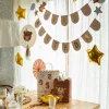 PartyDeco Torebka na prezenty Misie - beżowa, 26 x 32,5 x 13 cm