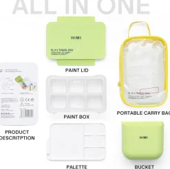 HIMI Travel Box do farb Twin Cup & Jelly Cup - - Apple Green > Farby Gwasze I Tempery