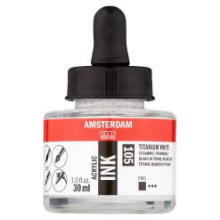 Amsterdam Tusz akrylowy - - Titanium White, 30 ml