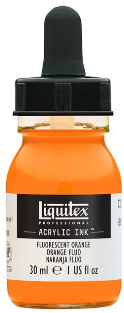 Liquitex Tusz akrylowy - - Fluorescent Orange, 30 ml > Farby Akrylowe