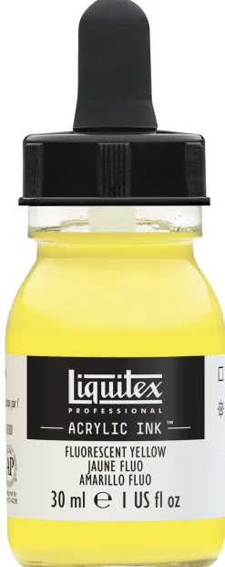 Liquitex Tusz akrylowy - - Fluorescent Yellow, 30 ml > Farby Akrylowe