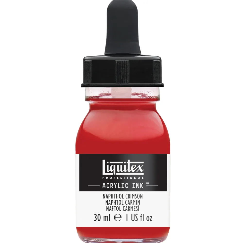 Liquitex Tusz akrylowy - - Napthol Crimson, 30 ml