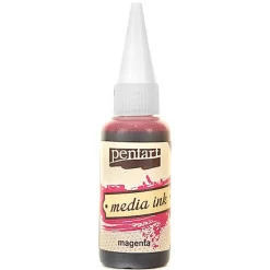 Pentart Tusz alkoholowy Media Ink - - Brąz Metaliczny, 20 ml > Tusze I Stemple