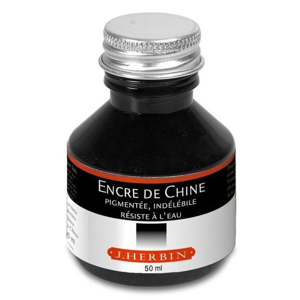 J.Herbin Tusz do kaligrafii Indian Ink - - czarny, 50 ml > Tusze Do Kaligrafii