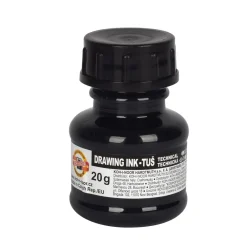 KOH-I-NOOR Tusz rysunkowy, kreślarski - - czarny, 20 g
