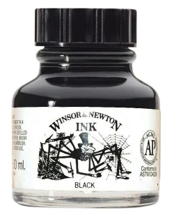 Winsor & Newton Tusz rysunkowy - - black, 30 ml > Tusze Rysunkowe