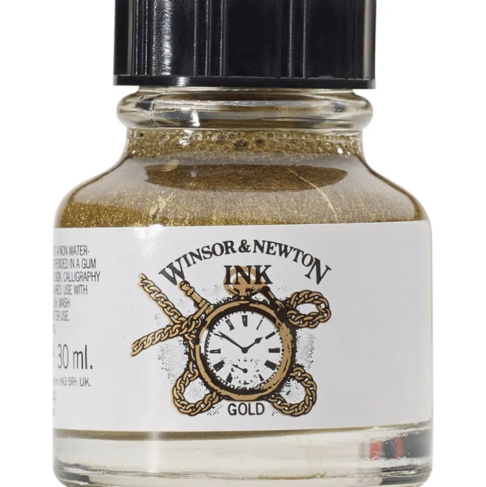 Winsor & Newton Tusz rysunkowy - - gold, 30 ml