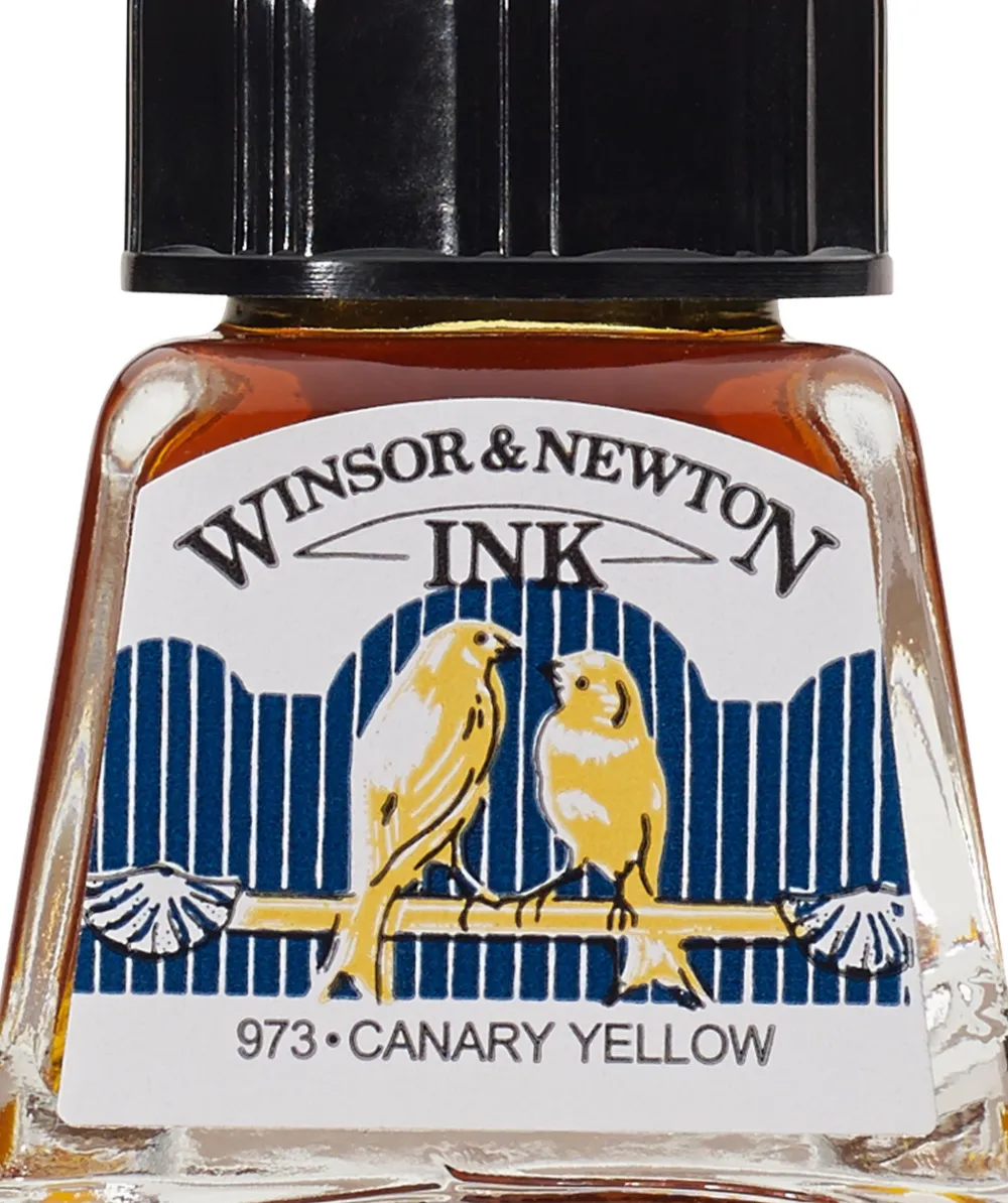 Winsor & Newton Tusz rysunkowy - - Canary Yellow, 14 ml