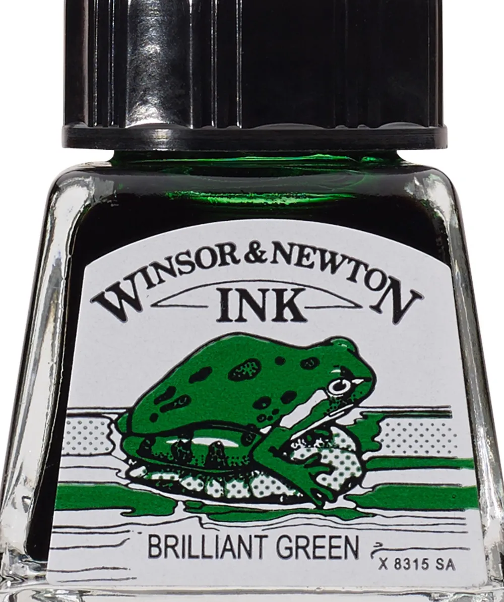 Winsor & Newton Tusz rysunkowy - - Brilliant Green, 14 ml