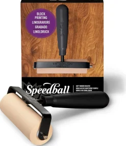 Speedball Wałek graficzny do linorytu Deluxe Soft - - Black 10 cm ><noscript><img width=