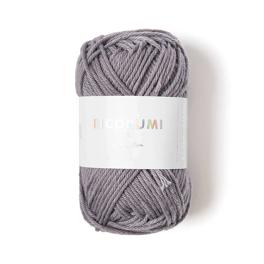 Rico Design Włóczka bawełniana Ricorumi DK - - Mouse Grey, 25 g