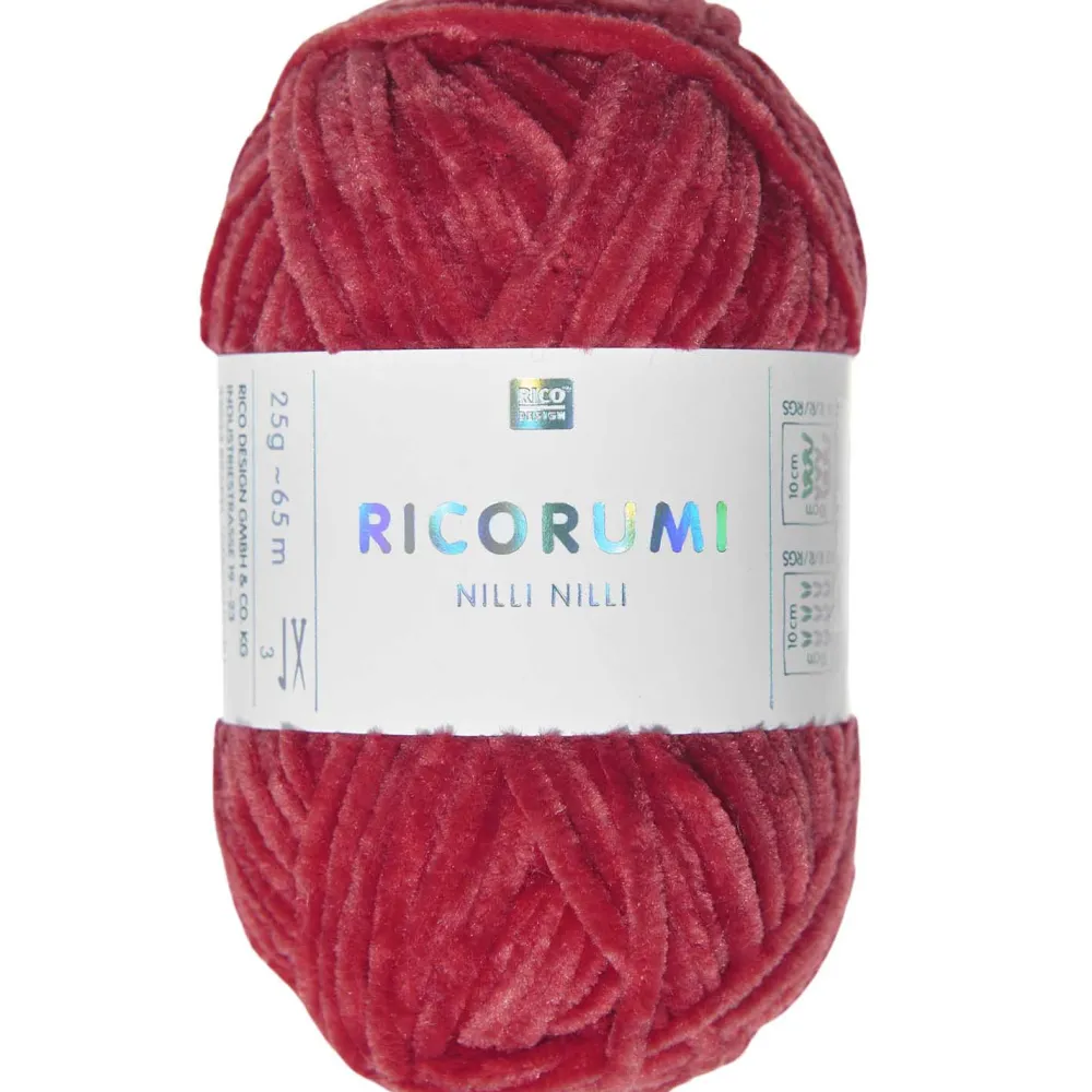 Rico Design Włóczka szenilowa Ricorumi Nilli Nilli - - Red, 25 g