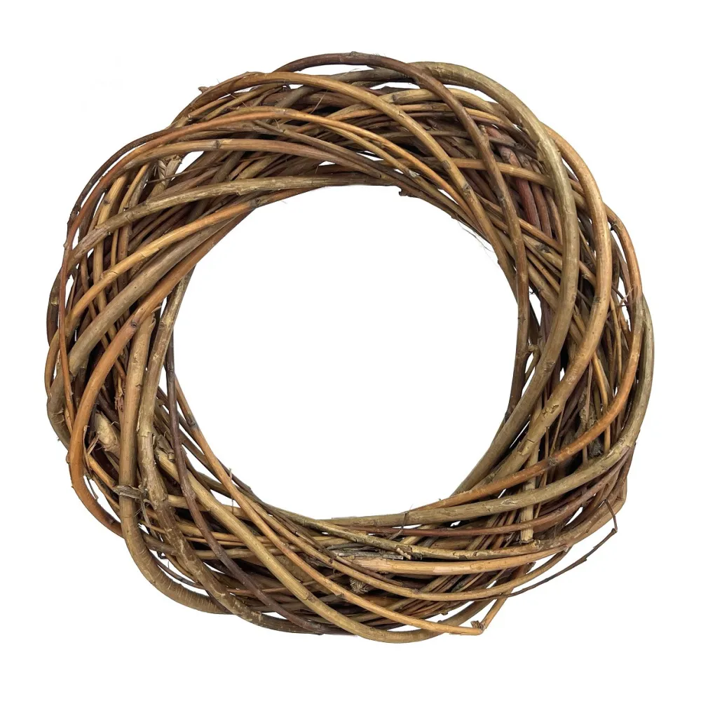 Wianek pleciony, wiklinowy, baza do stroików - naturalny, 20 cm