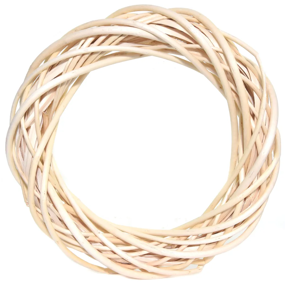 Wianek pleciony, wiklinowy, baza do stroików - naturalny, 25 cm > Wianki