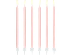 PartyDeco Świeczki urodzinowe gładkie - jasnoniebieskie, 14 cm, 12 szt. > Świeczki Urodzinowe