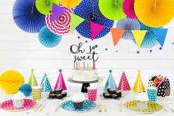 PartyDeco Świeczki urodzinowe, kolorowe płomienie - 6 cm, 6 szt