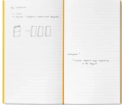 Mishmash Wkład do notesu Log - - Lined, Citrine, 12 x 22 cm, 64 strony ><noscript><img width=