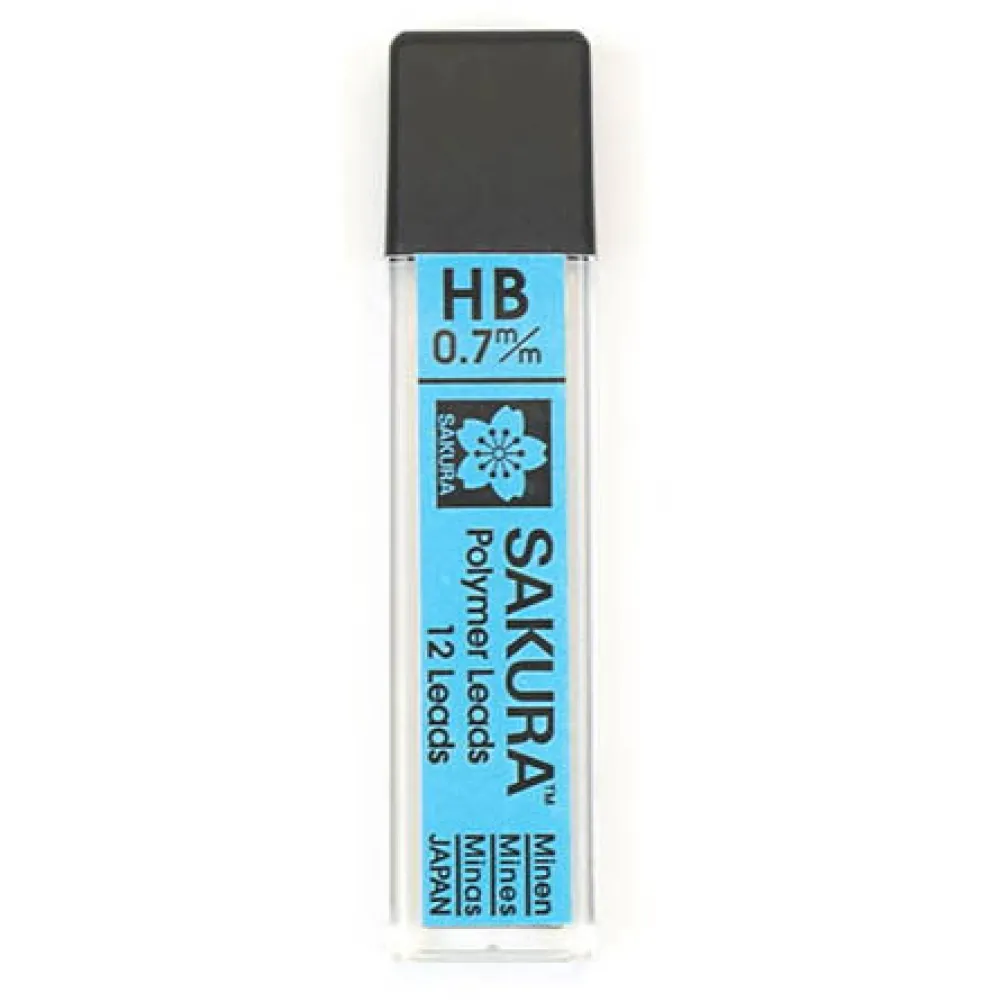 Sakura Wkłady grafitowe do ołówków 0,7 mm - - HB, 12 szt. > Wkłady Do Ołówków