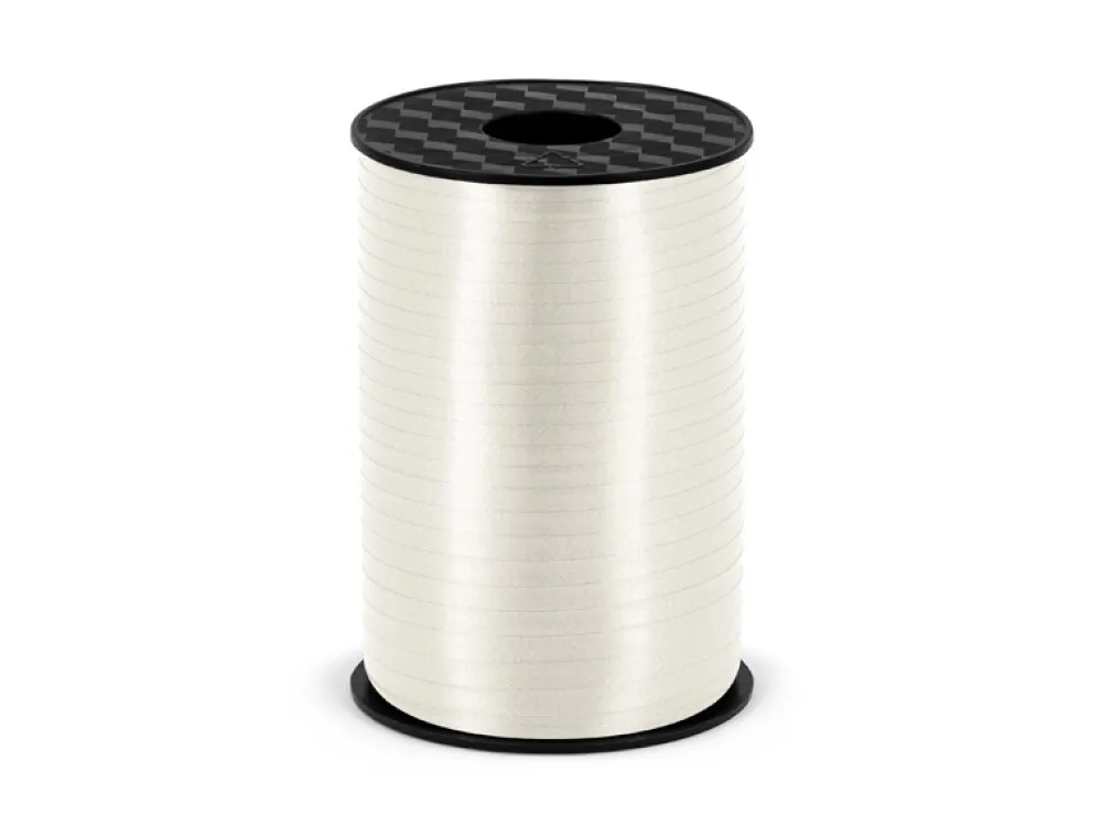 PartyDeco Wstążka plastikowa do balonów - biała, 5 mm x 225 m > Wstążki Do Balonów