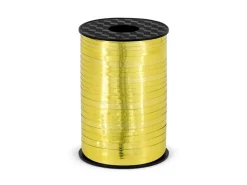 PartyDeco Wstążka plastikowa do balonów - złota metalizowana, 5 mm x 225 m > Wstążki Do Balonów