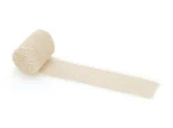 PartyDeco Wstążka szyfonowa - jasnobeżowa, 4 cm x 5 m > Szyfonowe