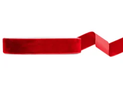 PartyDeco Wstążka welurowa - czerwona, 2,5 cm x 10 m