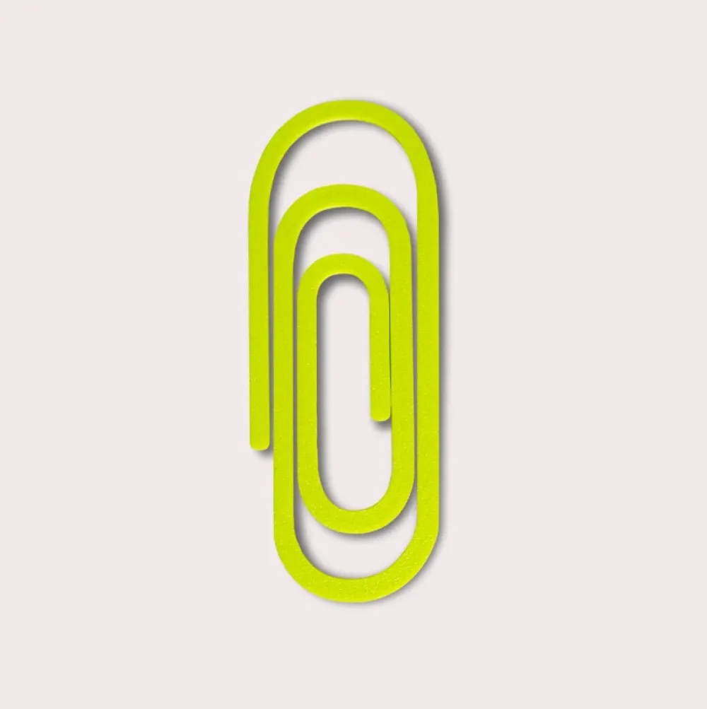The Completist. Zakładka Paperclip 3D - - Chartreuse