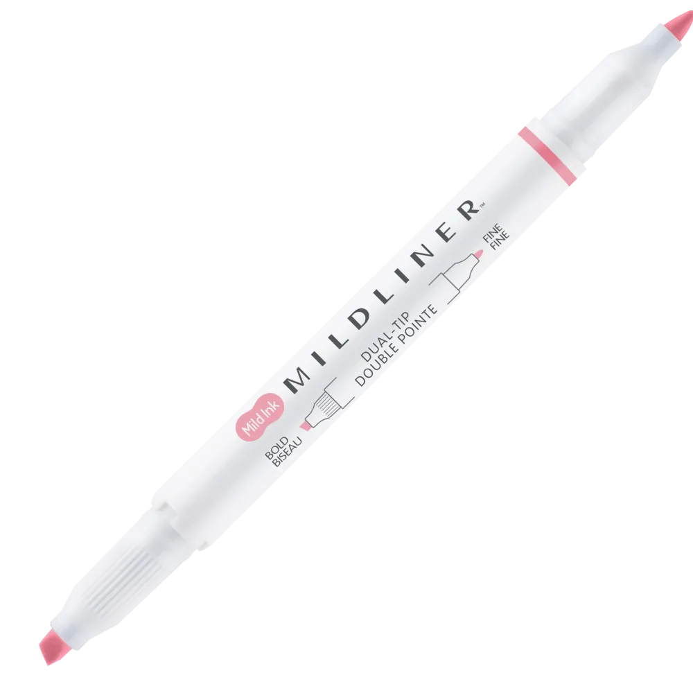 Zebra Zakreślacz dwustronny Mildliner - - Dusty Pink