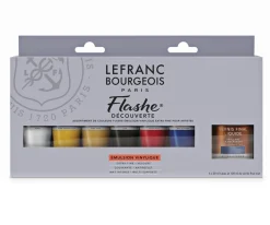 Lefranc & Bourgeois Zestaw akrylowych farb winylowych Flashe - - 6 kolorów x 20 ml > Farby Akrylowe