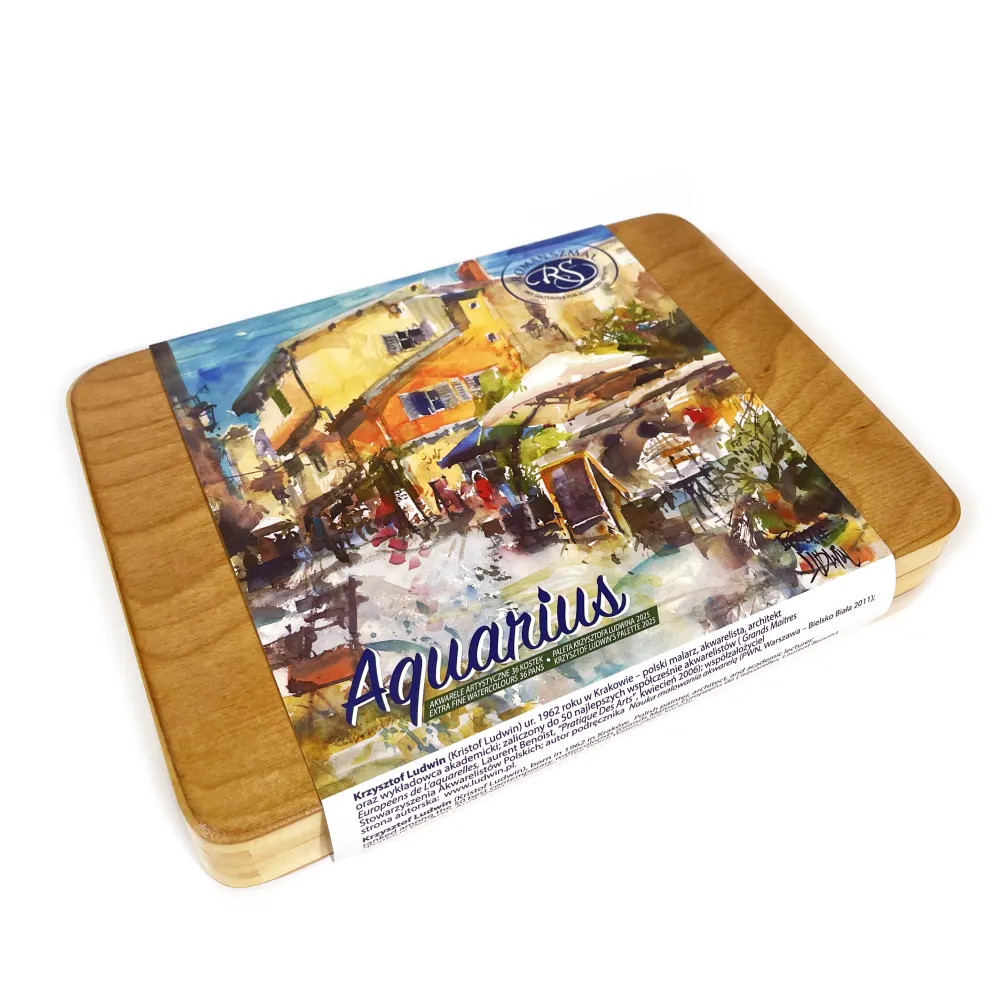 Roman Szmal Zestaw akwareli Aquarius w kostkach Krzysztof Ludwin - - 36 kolorów > Farby Akwarelowe