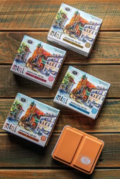Roman Szmal Zestaw akwareli Aquarius w półkostkach Mini Urban Sketchers - - Apricot, 8 kolorów