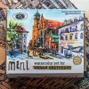 Roman Szmal Zestaw akwareli Aquarius w półkostkach Mini Urban Sketchers - - Gold, 8 kolorów