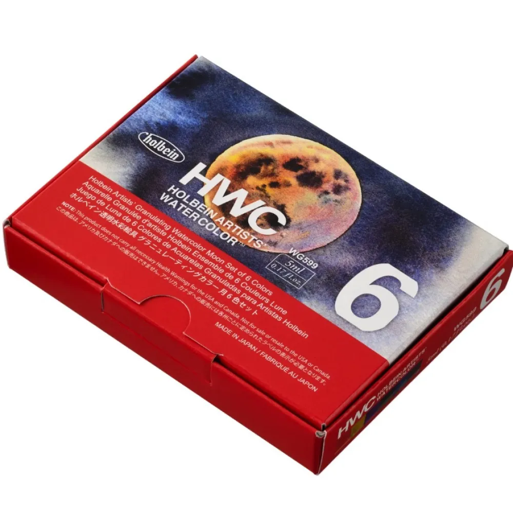 Holbein Zestaw akwareli Artists’ Watercolor Granulating Moon - - 6 x 5 ml