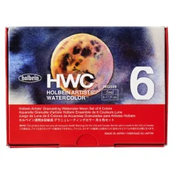 Holbein Zestaw akwareli Artists’ Watercolor Granulating Moon - - 6 x 5 ml