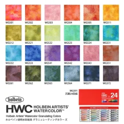 Holbein Zestaw akwareli Artists’ Watercolor Granulating - - 24 x 5 ml ><noscript><img width=