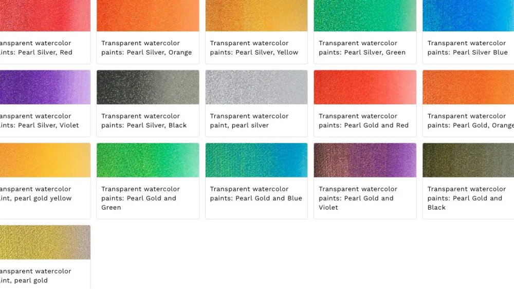 Holbein Zestaw akwareli Artists’ Watercolor Pearl Colors - - 5 ml x 16 szt. > Farby Akwarelowe