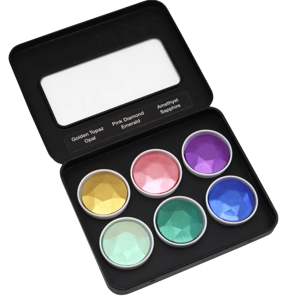 Finetec Zestaw akwareli, Bling - Coliro Pearl Colors - 6 kolorów
