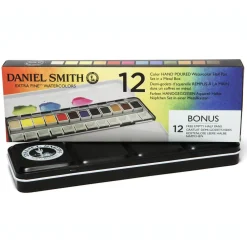 Daniel Smith Zestaw akwareli Extra Fine w półkostkach + Bonus - - 12 szt.