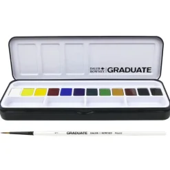 Daler Rowney Zestaw akwareli Graduate w półkostkach - - 12 szt.