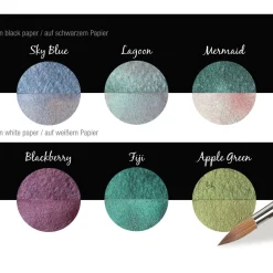 Finetec Zestaw akwareli, Paradise - Coliro Pearl Colors - 6 kolorów ><noscript><img width=