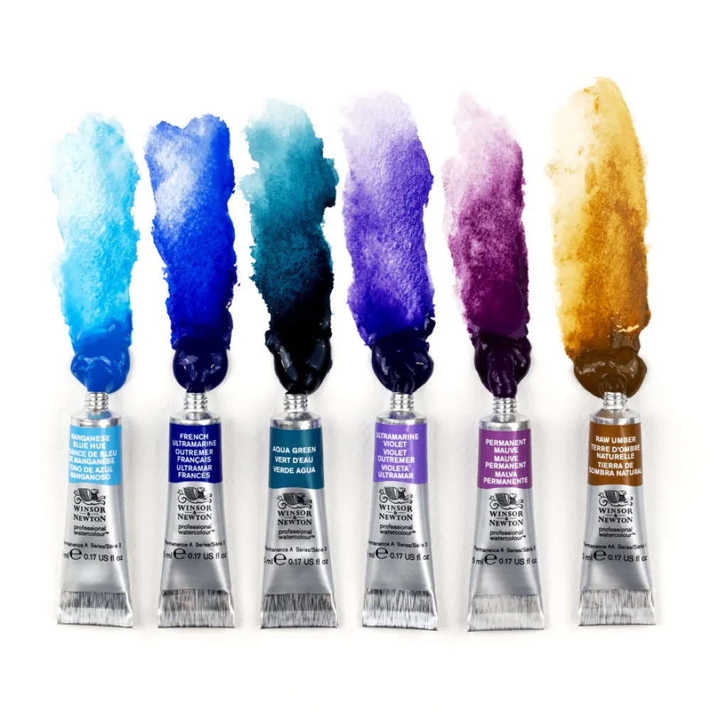 Winsor & Newton Zestaw akwareli Professional Granulating - - 6 x 5 ml > Farby Akwarelowe