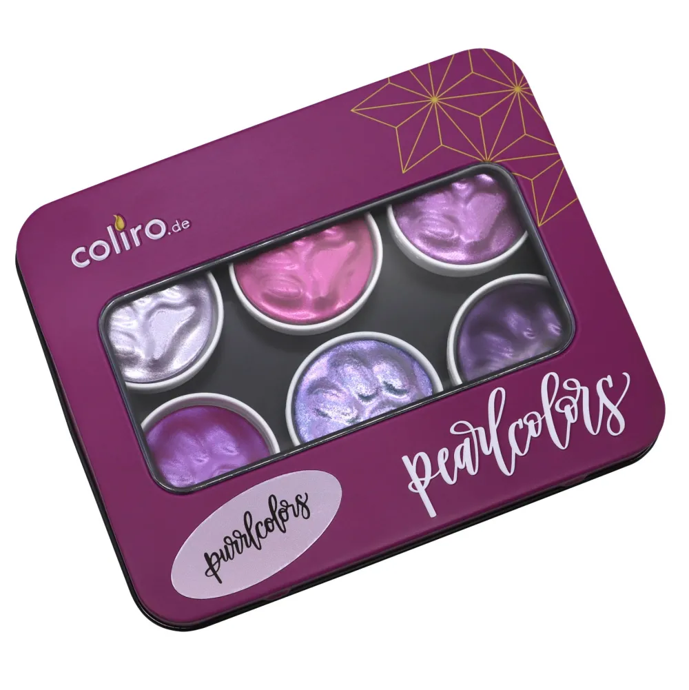 Finetec Zestaw akwareli Purrlcolors - Coliro Pearl Colors - 6 kolorów