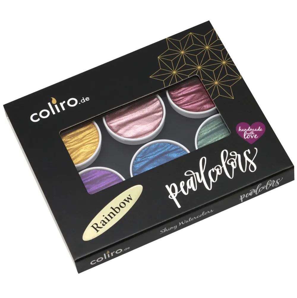 Finetec Zestaw akwareli, Rainbow - Coliro Pearl Colors - 6 kolorów
