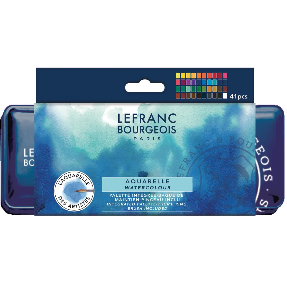 Lefranc & Bourgeois Zestaw akwareli w półkostkach Fine - - 41 szt. > Farby Akwarelowe