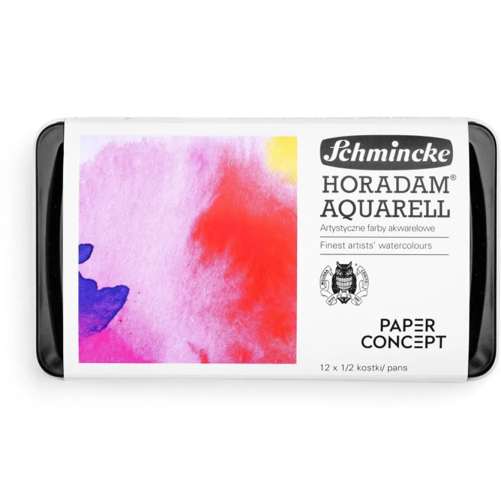 Schmincke Zestaw akwareli w półkostkach Horadam Aquarell - x PaperConcept - 12 szt.