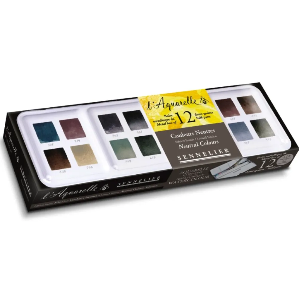 Sennelier Zestaw akwareli w półkostkach l'Aquarelle - - 96 szt. > Farby Akwarelowe
