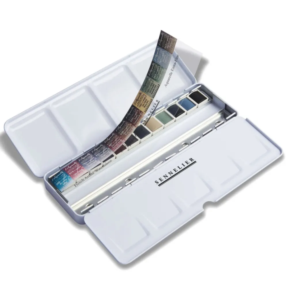 Sennelier Zestaw akwareli w półkostkach l'Aquarelle - - 96 szt. > Farby Akwarelowe